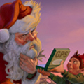 Illustration of Santa Claus receiving a GPS from his elves