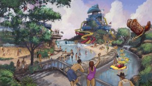 Another concept illustration, a water park with a country western theme.